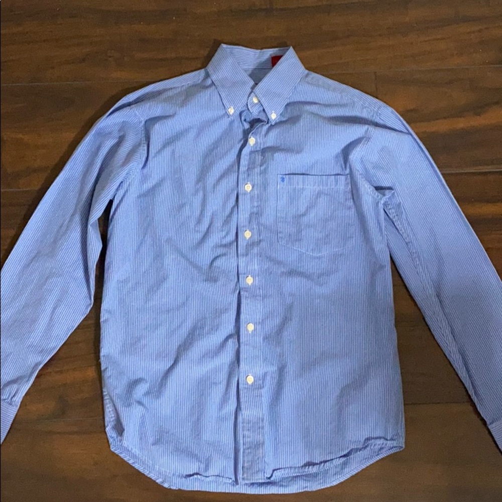Izod Men’s Blue Long-Sleeve Shirt